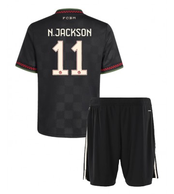 Bayern Munich Nicolas Jackson #11 Terza Maglia Bambino 2025-26 Manica Corta (+ Pantaloni corti)